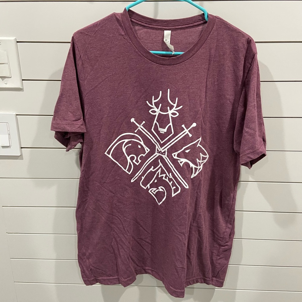 Games of Thrones Symbols Soft Maroon T Shirt